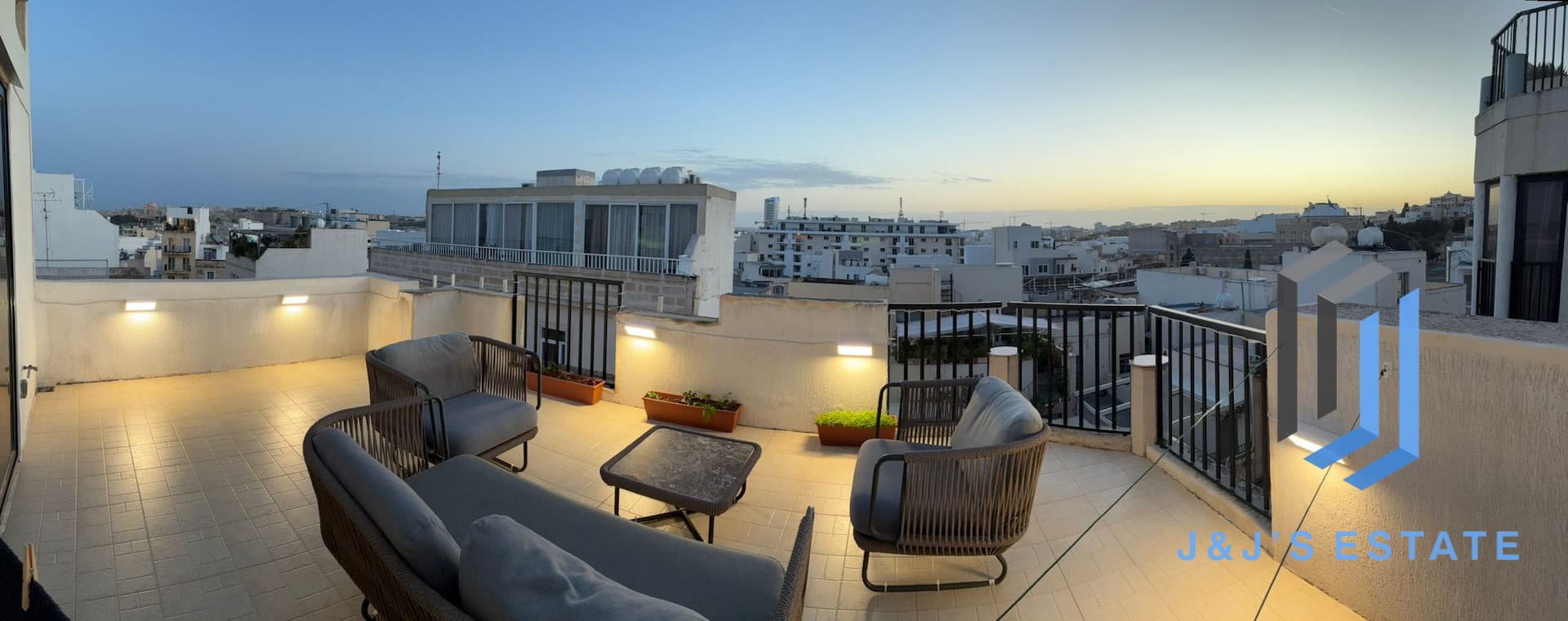 Fully Furnished Two Bedroom Apartment in Gzira with Terrace