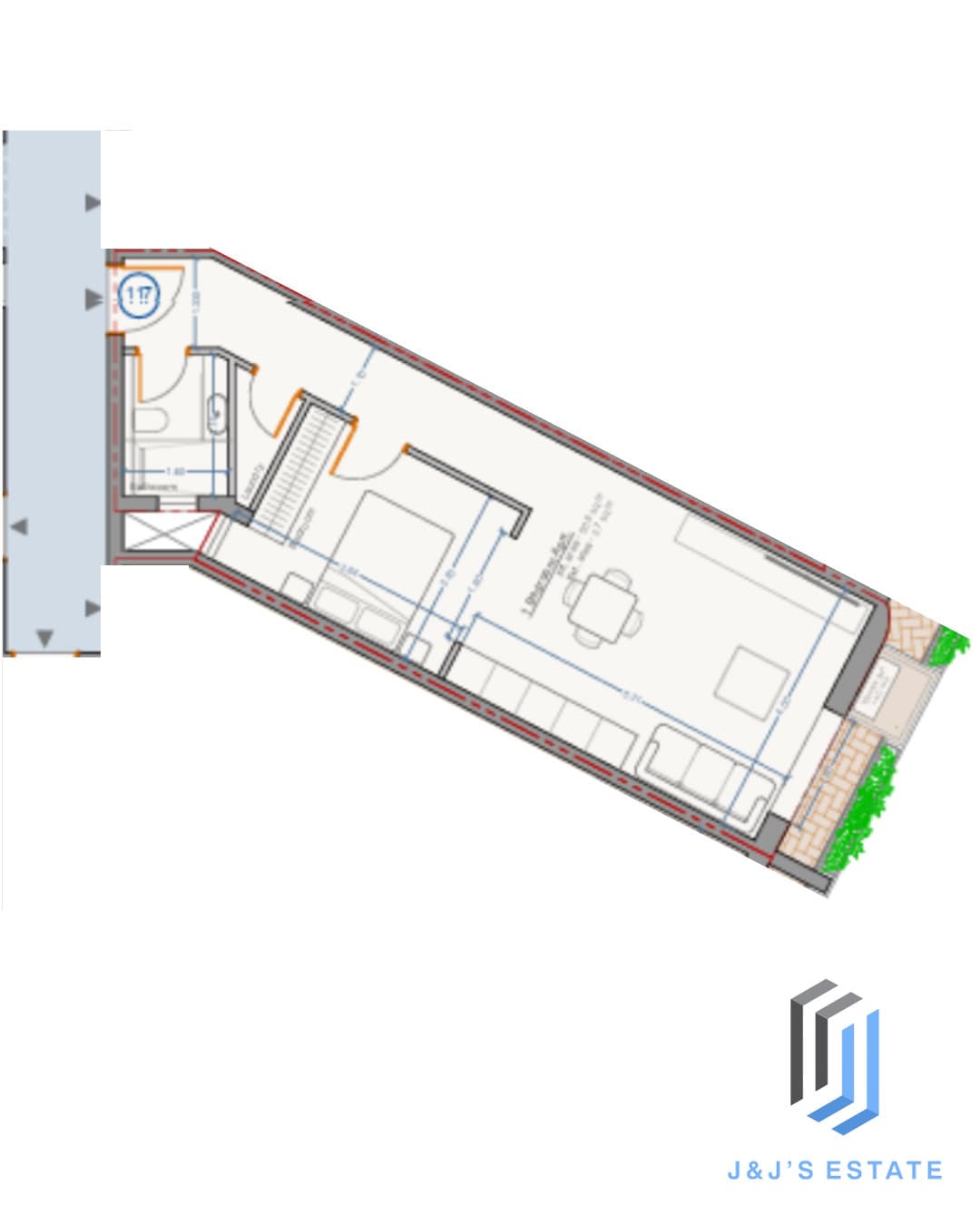 Apartment 117 - A functional apartment offering comfort and practicality