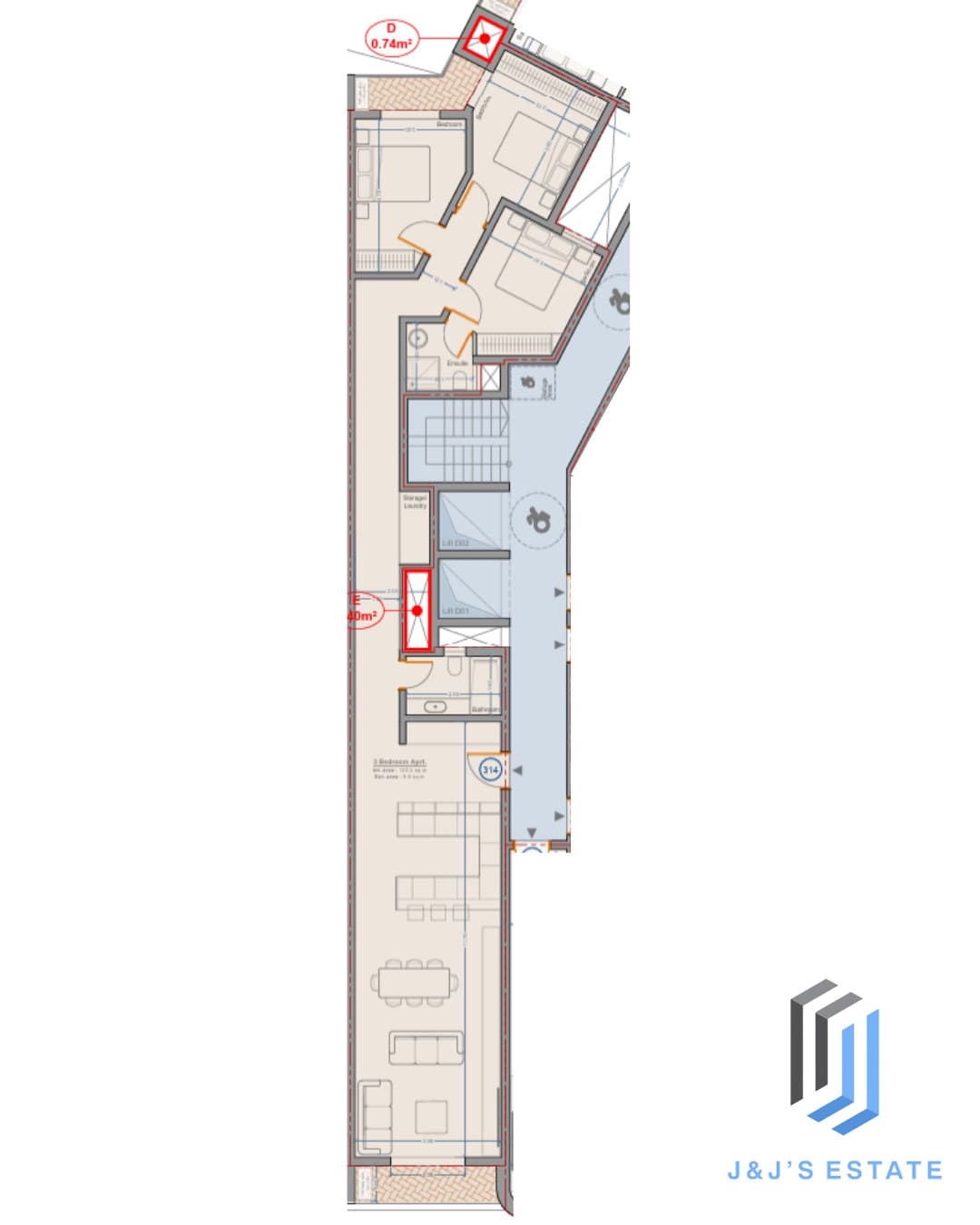 Apartment 314 - A spacious 3 bedroom apartment, designed for the whole family