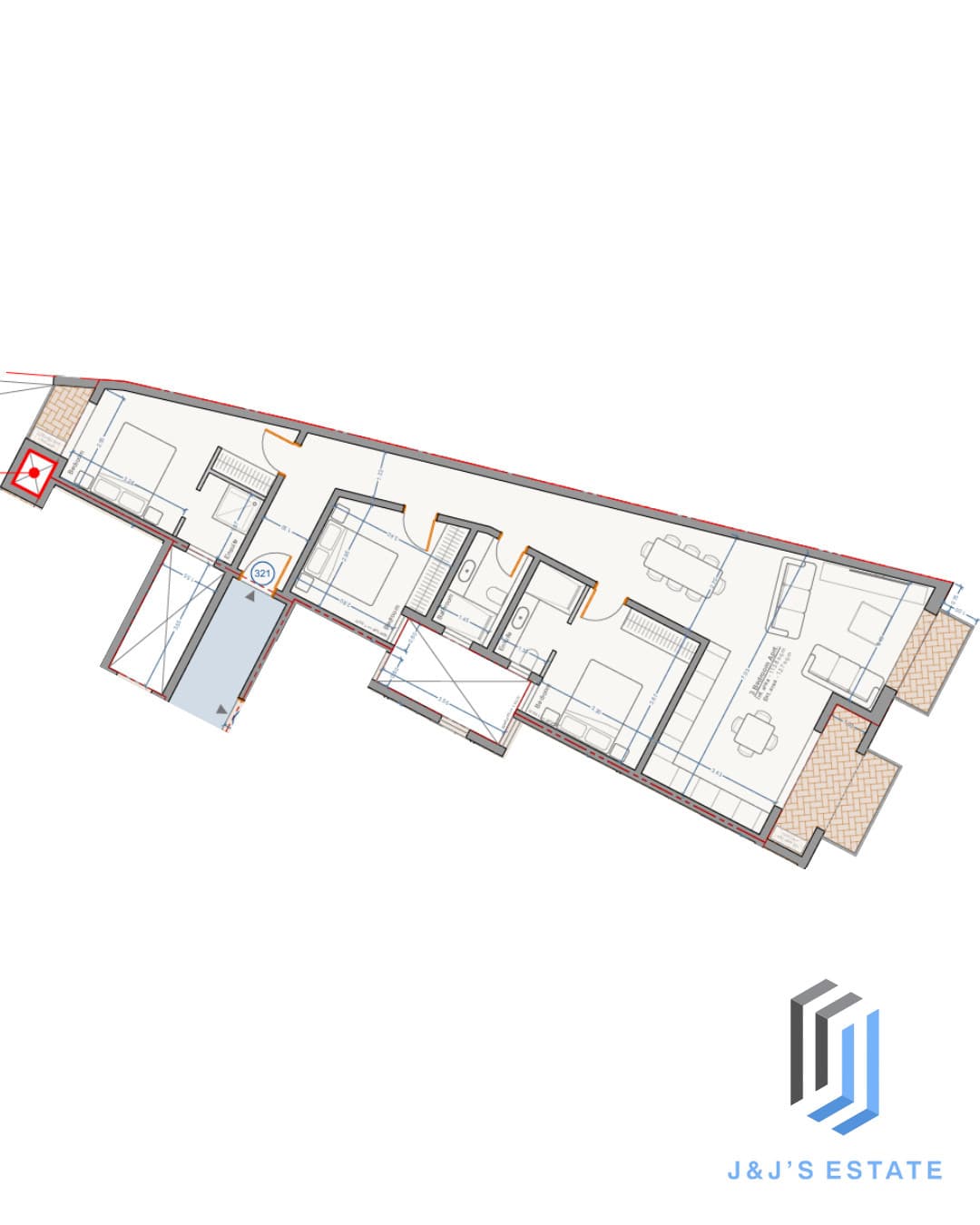 Apartment 321 - A 3-bedroom apartment offering beautiful volumes and a privileged living environment