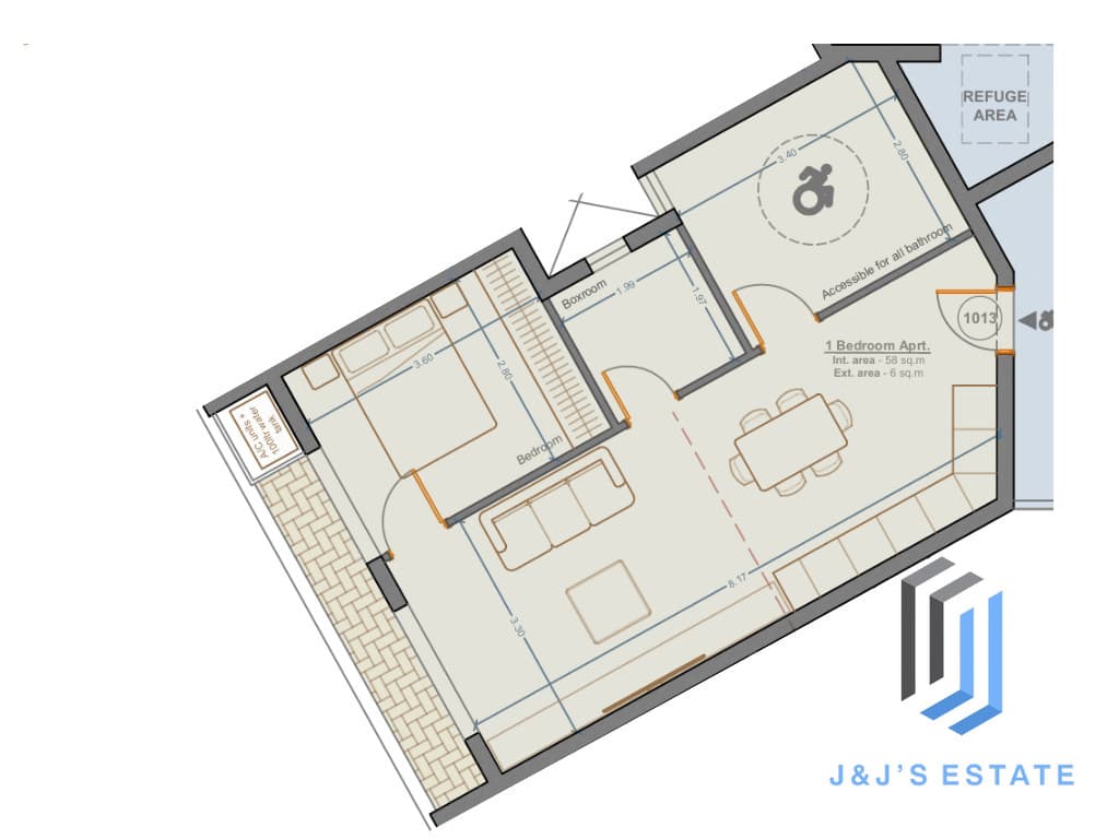 Apartment 1013 – A spacious 1-bedroom apartment · 1