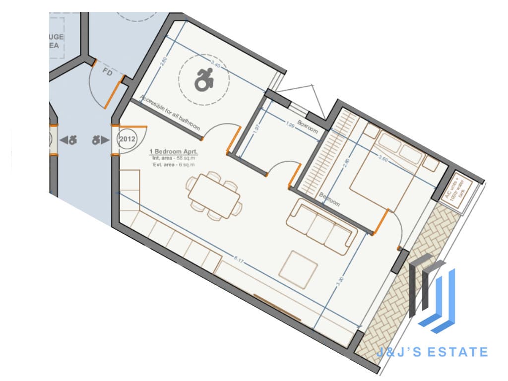 Apartment 2012 - A spacious 1-bedroom apartment