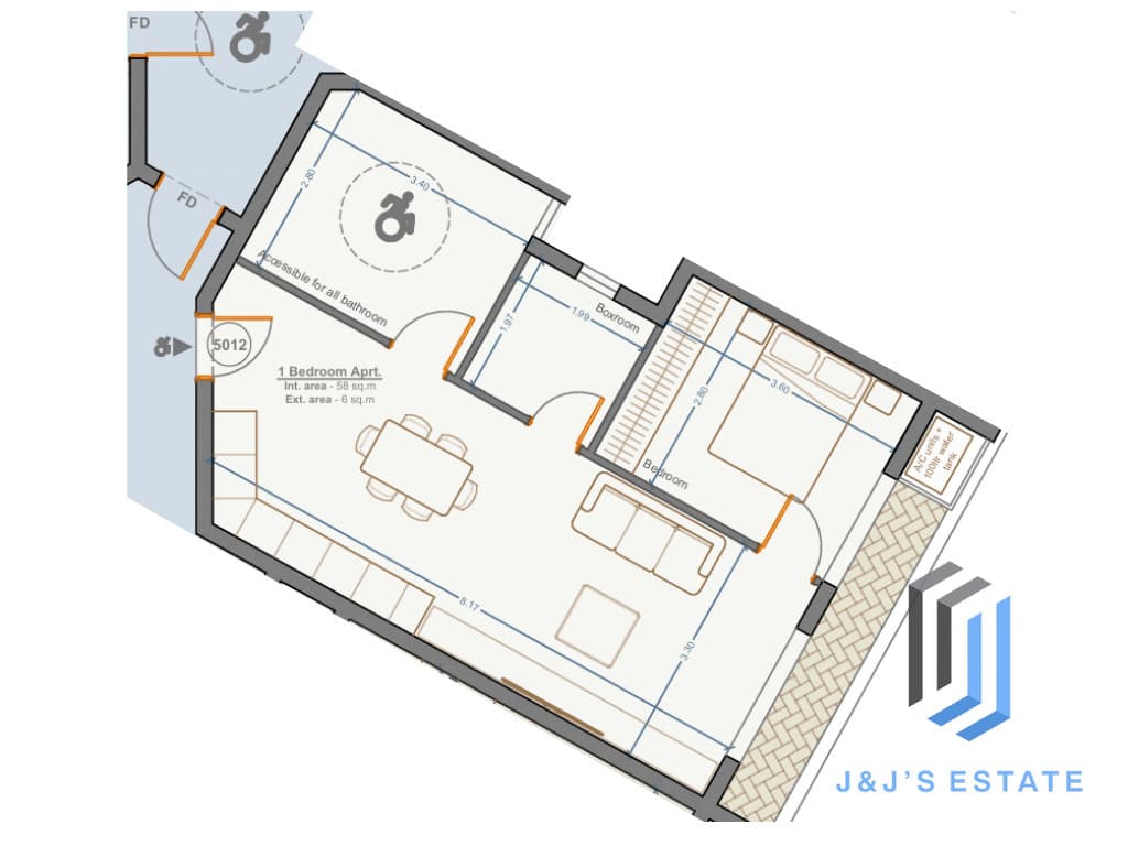 Apartment 5012 – A comfortable 1-bedroom apartment