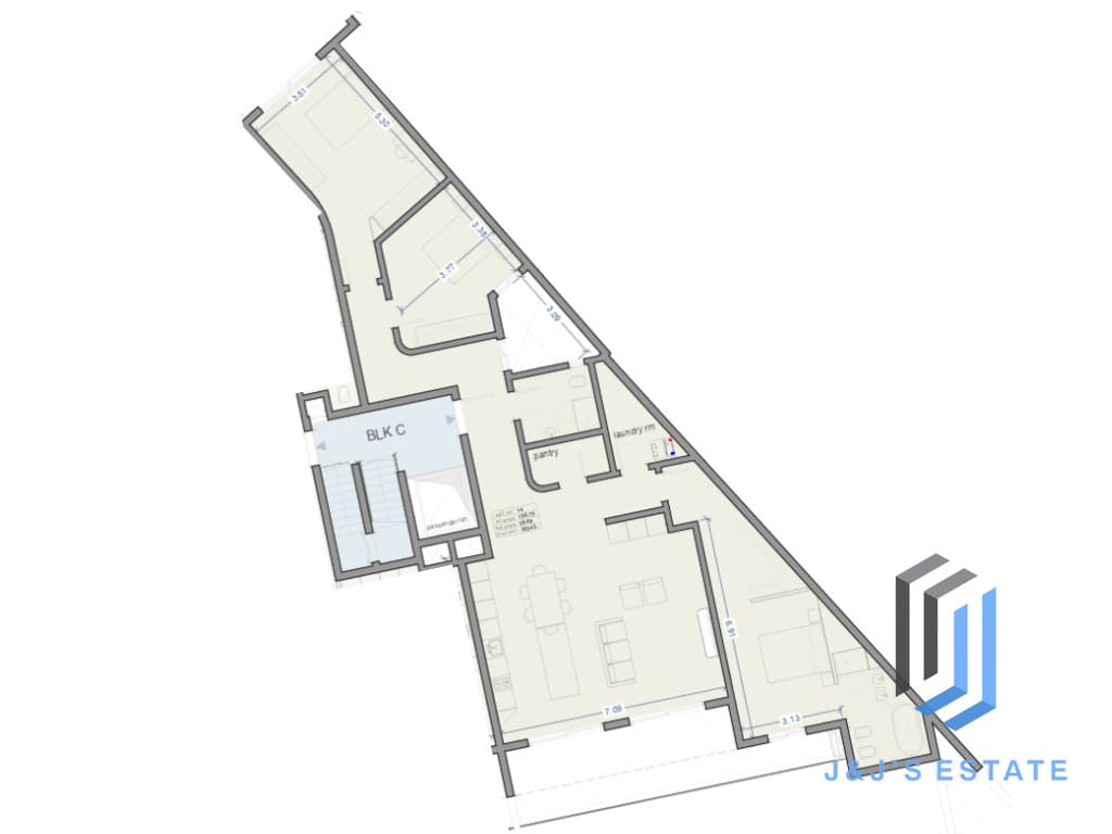 Penthouse C14 - An exclusive 3-bedroom penthouse with spacious terrace