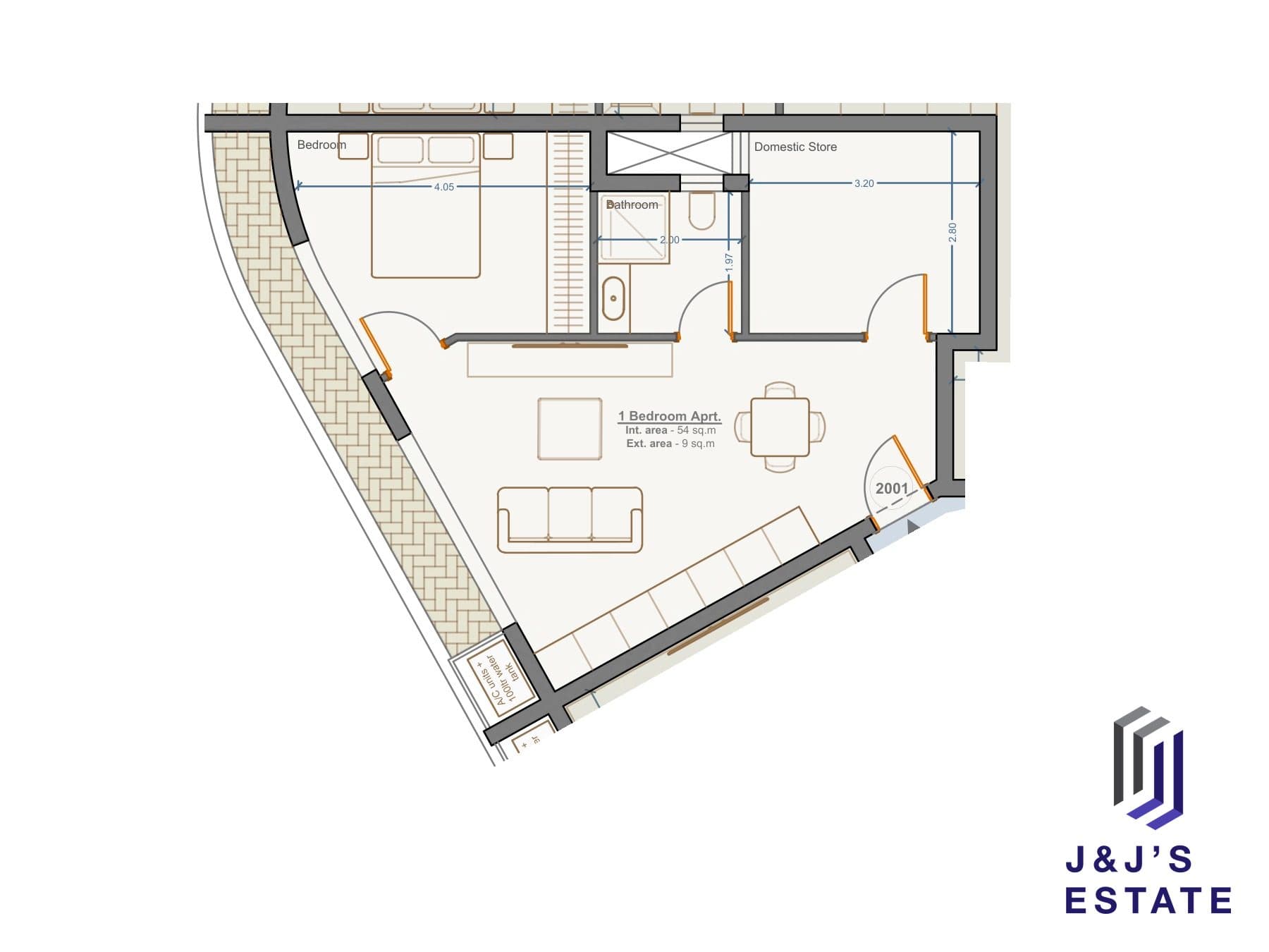 1-bedroom apartment with domestic store and outdoor area in Marsa