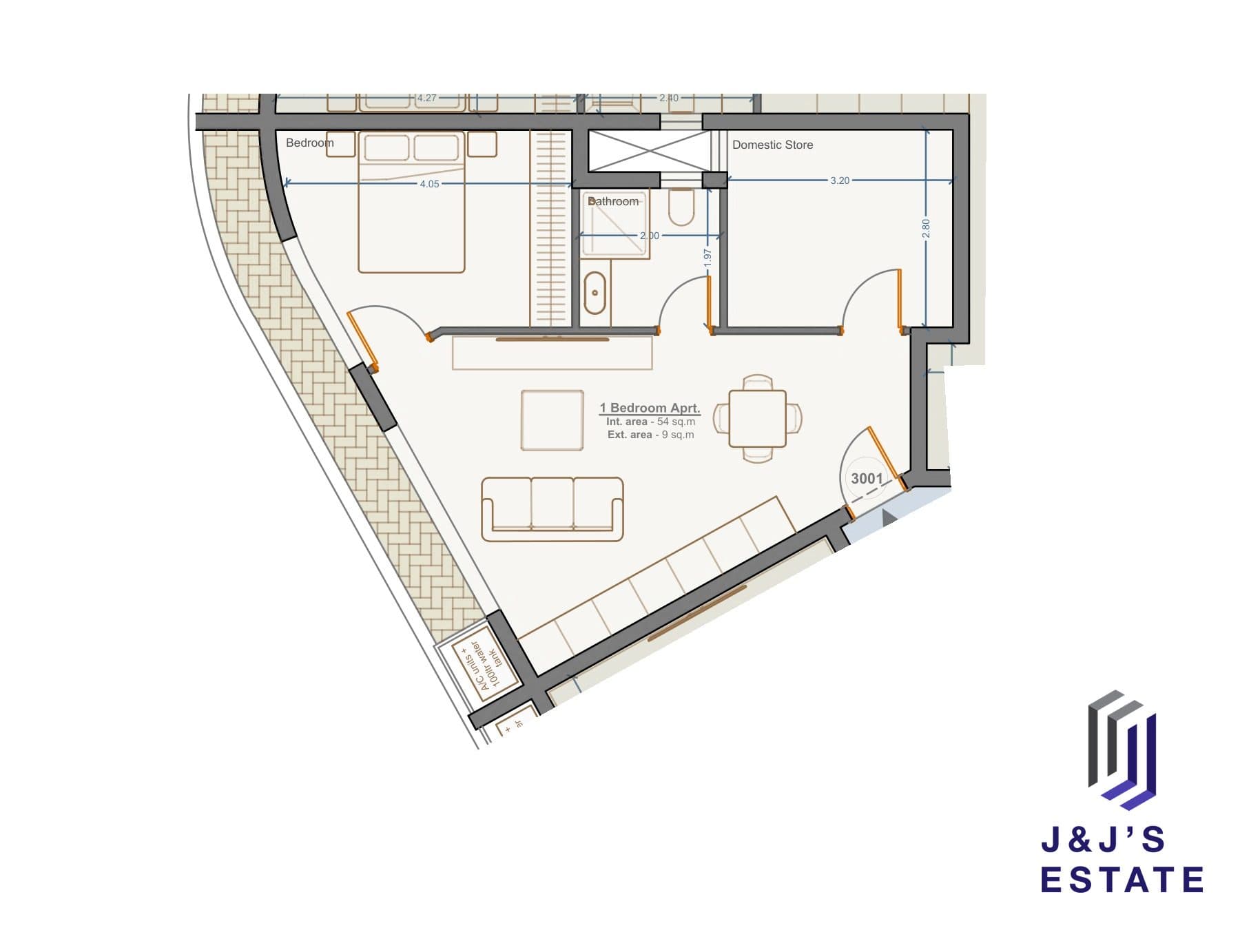 1-bedroom apartment with domestic store and outdoor area in Marsa