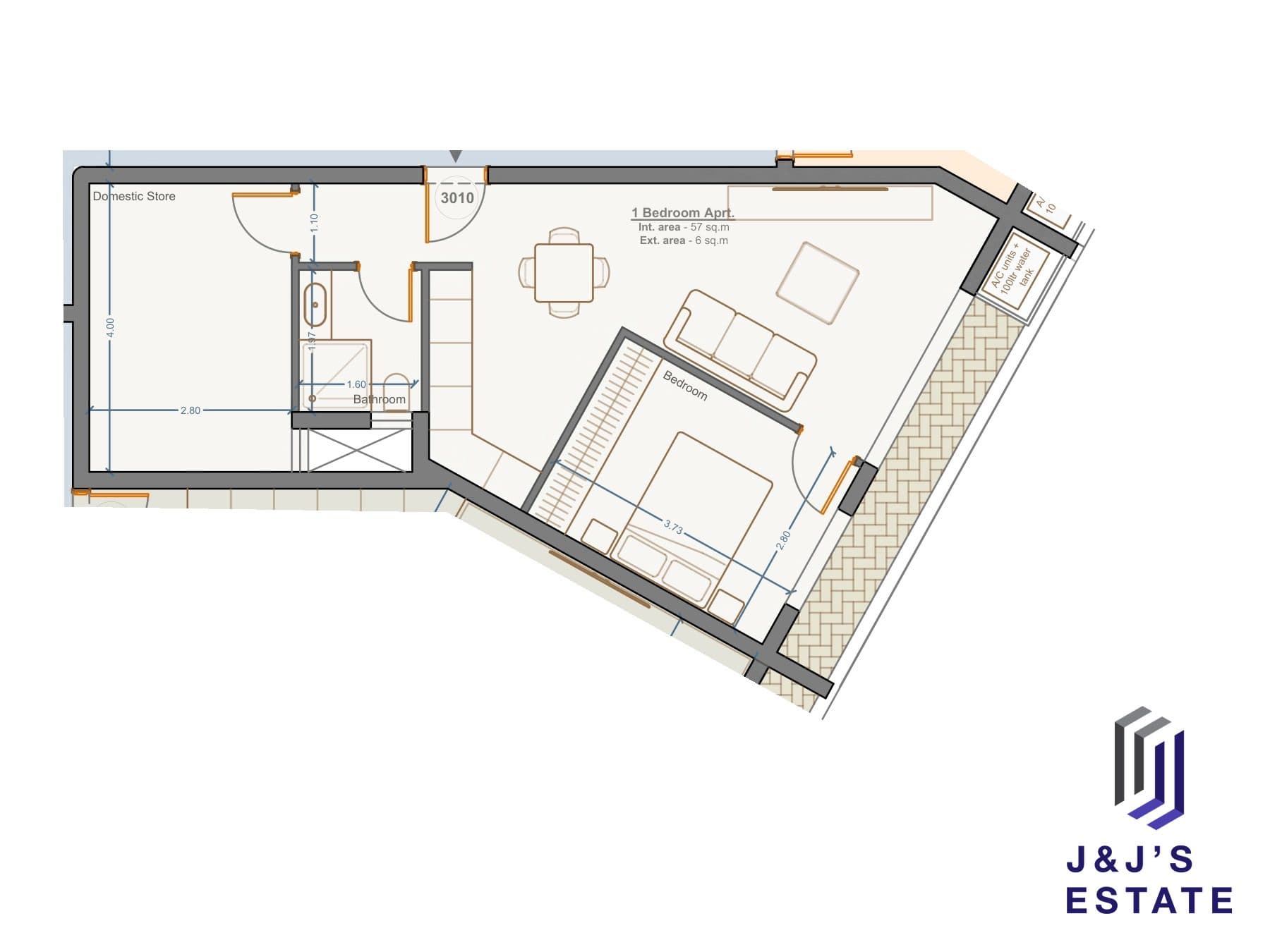 1-bedroom apartment with domestic store and outdoor area in Marsa · 1